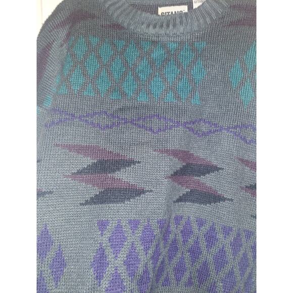 Vintage Gitano 80s 90s Dark Grunge Knit Sweater Goblincore  Dark Academia Winter - Picture 4 of 4